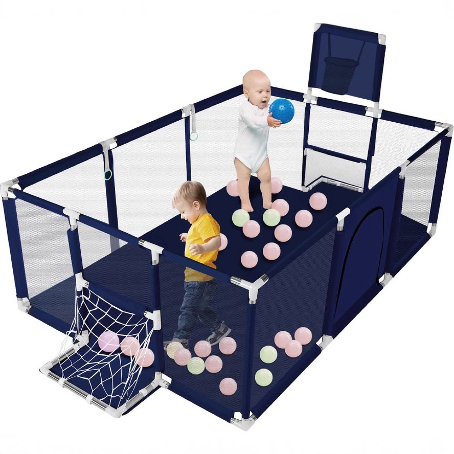 ベビーサークル 大型メッシュパネル通気性抜群ベビーサークル