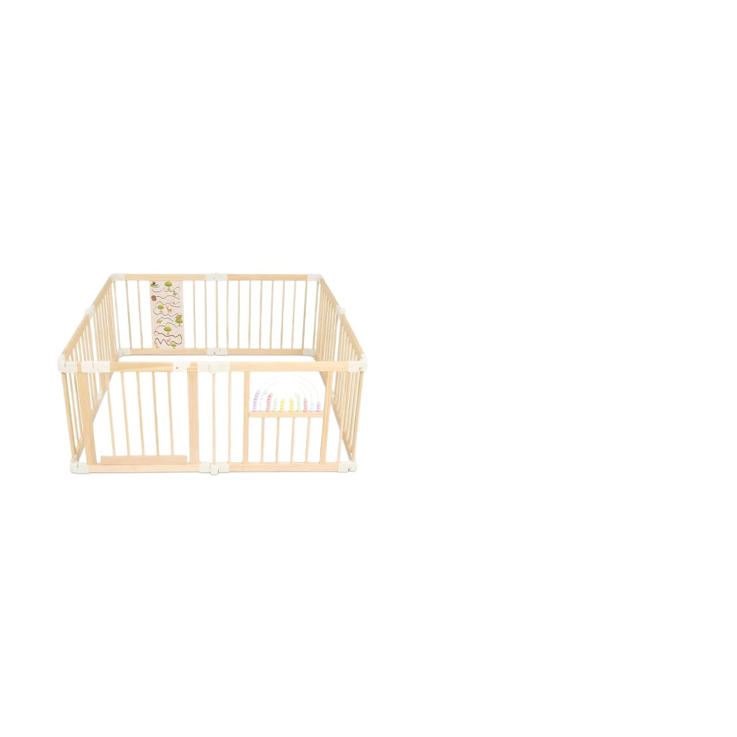 八角形折りたたみ式木製ベビーサークル