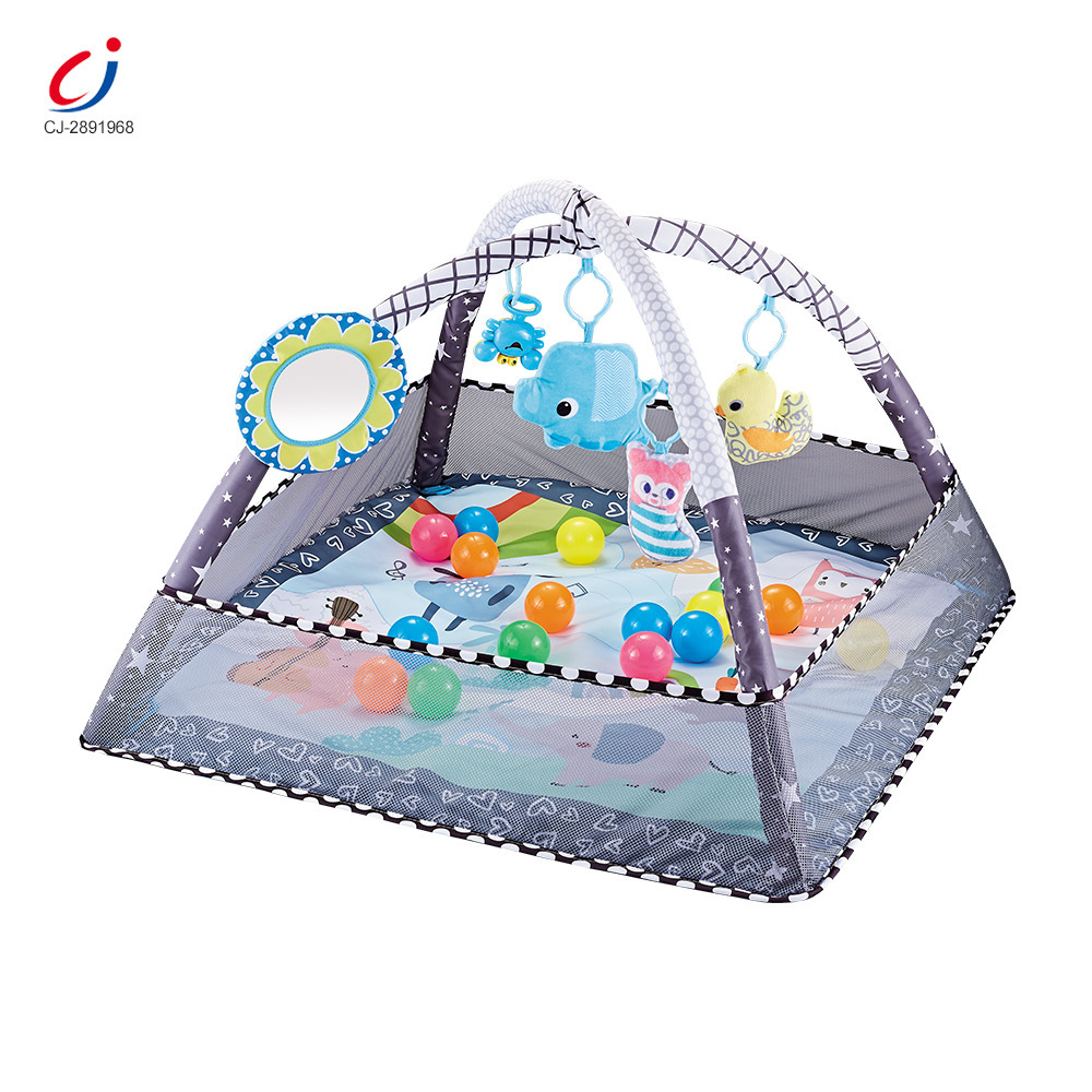 ベビーサークル 吊り下げ玩具付き折り畳み式プレイマット