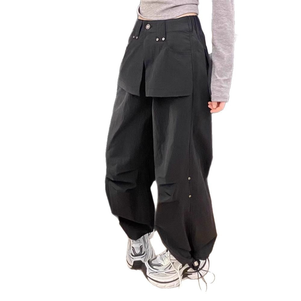 ベージュパンツ ベージュパンツ フラップポケット付きワイドカーゴパンツ
