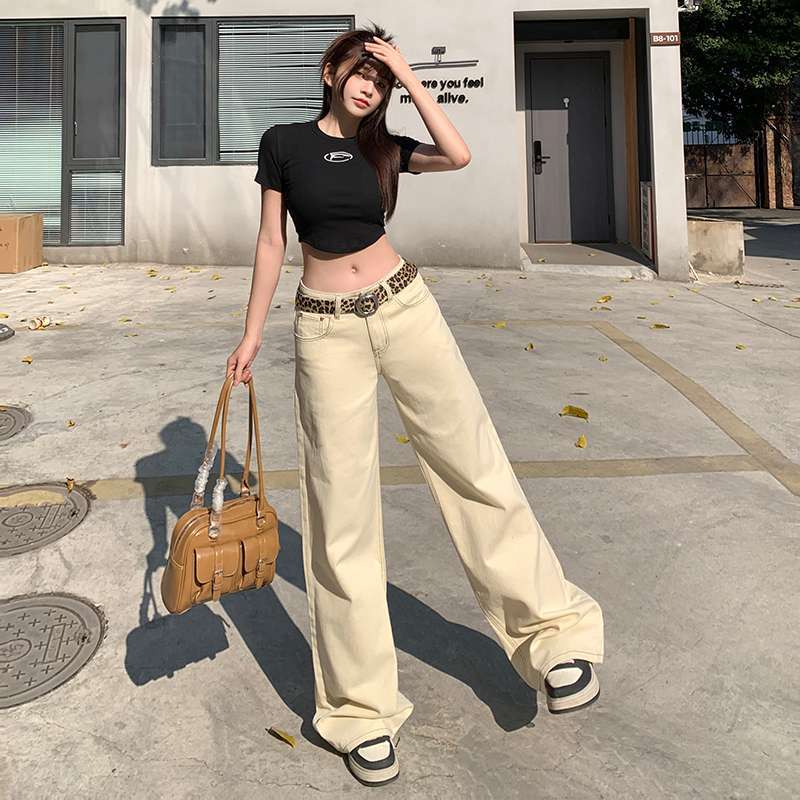 ベージュパンツ ロングシルエットフレアパンツ