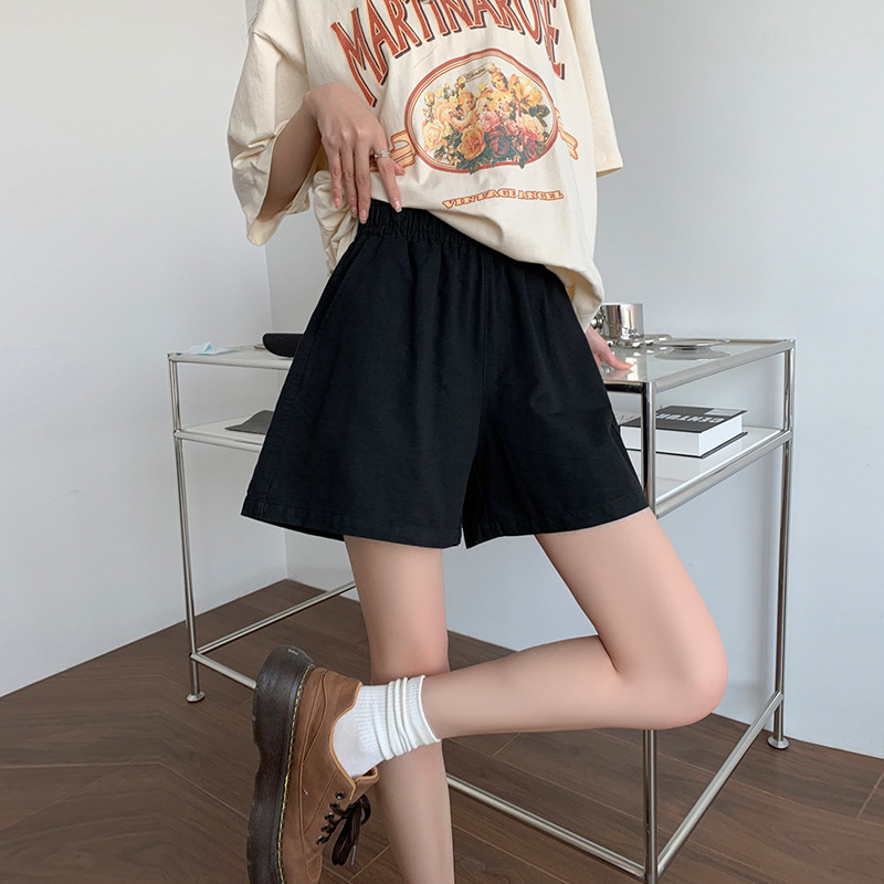 ベージュパンツ ベージュパンツ リラックスワイドハーフパンツ