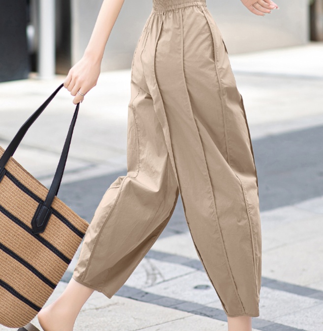 ベージュパンツ レディース ゆったりシルエット バルーンパンツ