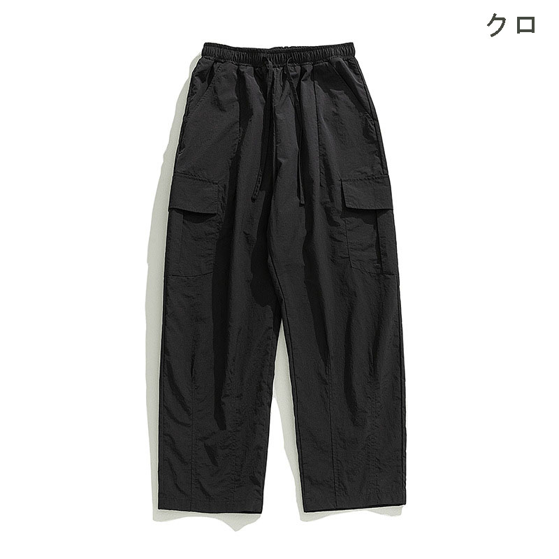 ベージュパンツ 男女兼用 ワイドカーゴパンツ ベージュ 春夏