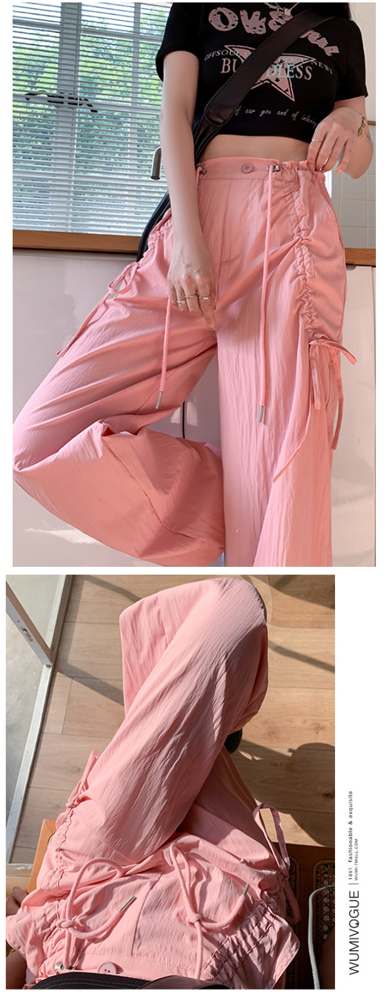 ベージュパンツ レディース ベージュ カーゴパンツ ワイド ズボン 体型カバー