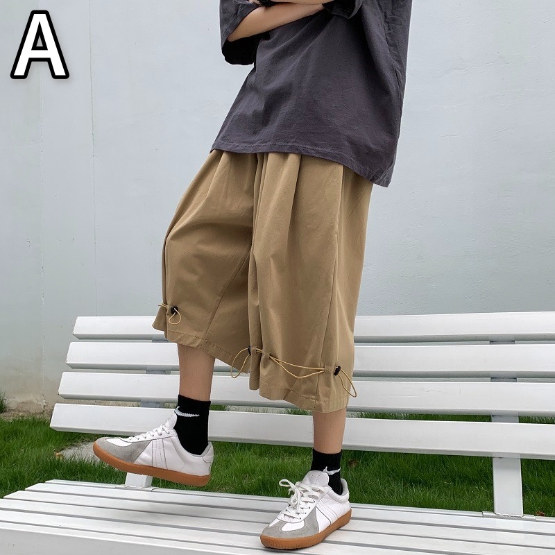 ベージュパンツ ベージュ カーゴ ハーフパンツ メンズ ワイドシルエット