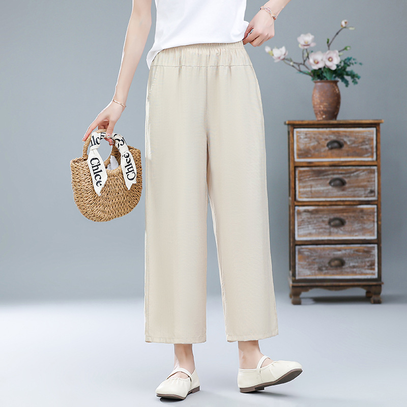 ベージュパンツ ベージュパンツ ゆったりワイドレッグチノパン