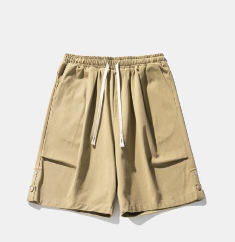 ベージュパンツ メンズ ベージュ カーゴハーフパンツ ワイド