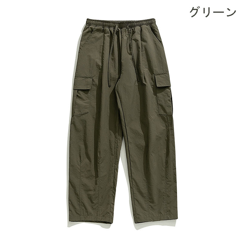 ベージュパンツ 男女兼用 ワイドカーゴパンツ ベージュ 春夏