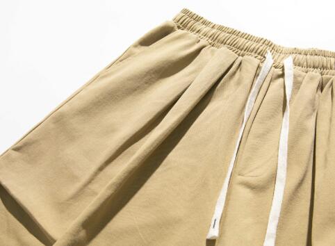 ベージュパンツ メンズ ベージュ カーゴハーフパンツ ワイド