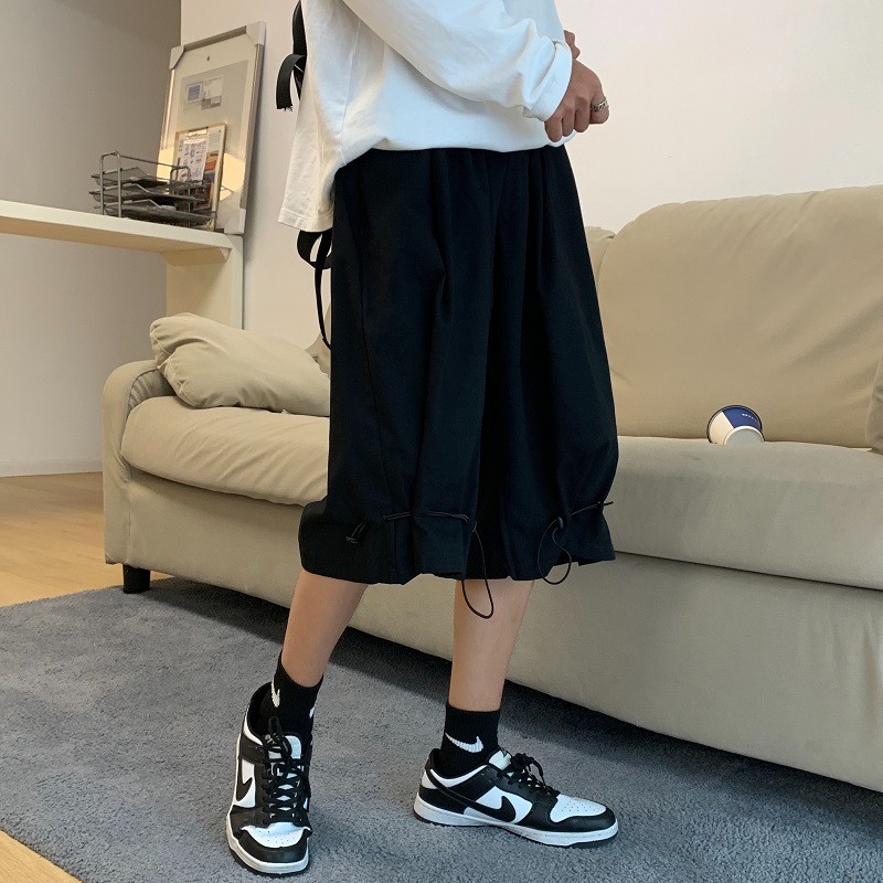 ベージュパンツ ベージュ カーゴ ハーフパンツ メンズ ワイドシルエット