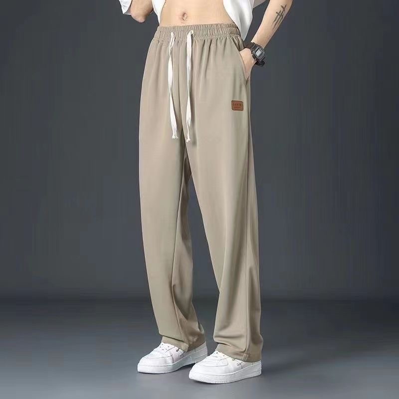 ベージュパンツ リラックスドローコードワイドパンツ