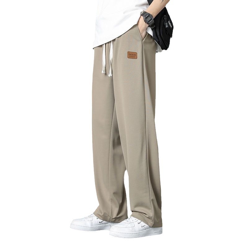 ベージュパンツ リラックスドローコードワイドパンツ