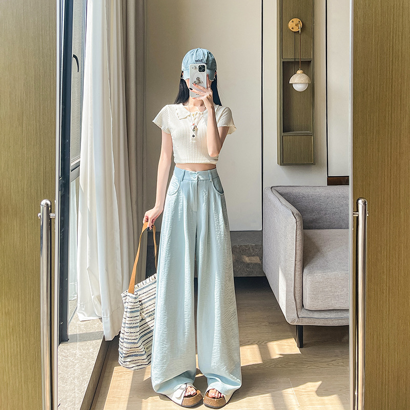 ベージュパンツ ベージュパンツ ひろがる優雅ワイドチノパン