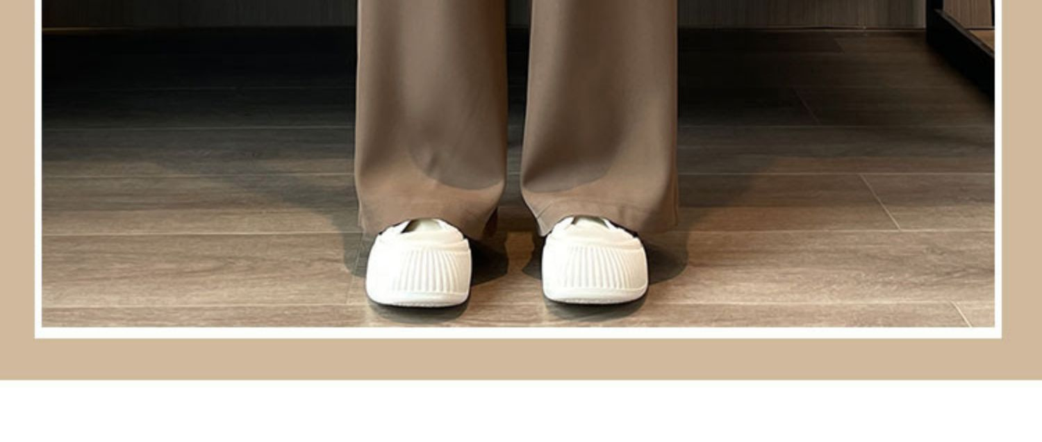 ベージュパンツ しなやかワイドフォルムパンツ