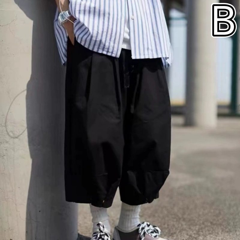 ベージュパンツ ベージュ七分丈ワークパンツ メンズ