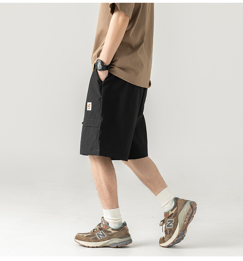 ベージュパンツ メンズ 夏新作 五分丈 作業風 短パン カーキ色 全2色