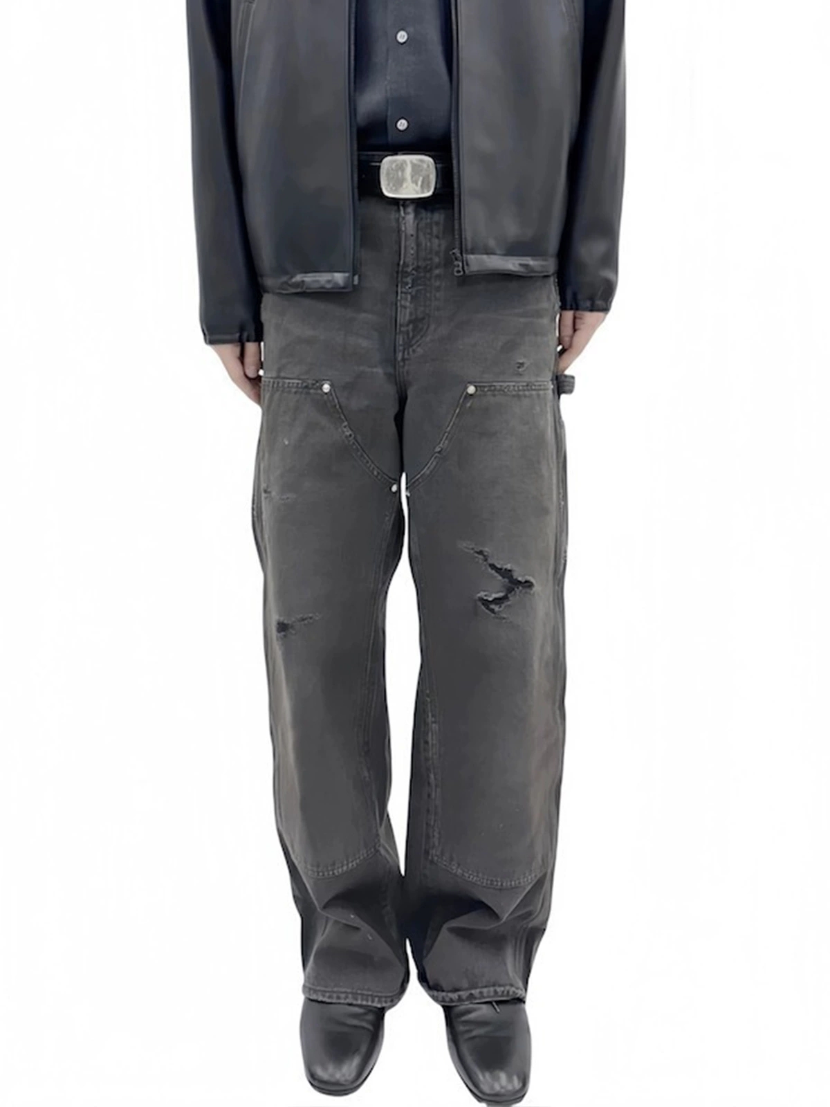 ベージュパンツ 男女兼用 ビンテージ風 ベージュカーゴパンツ ストリート系