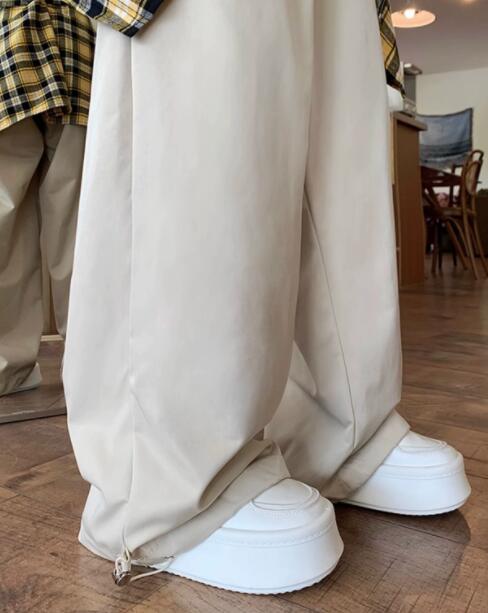 ベージュパンツ ベージュワイドカーゴパンツ ヒップホップダンス衣装