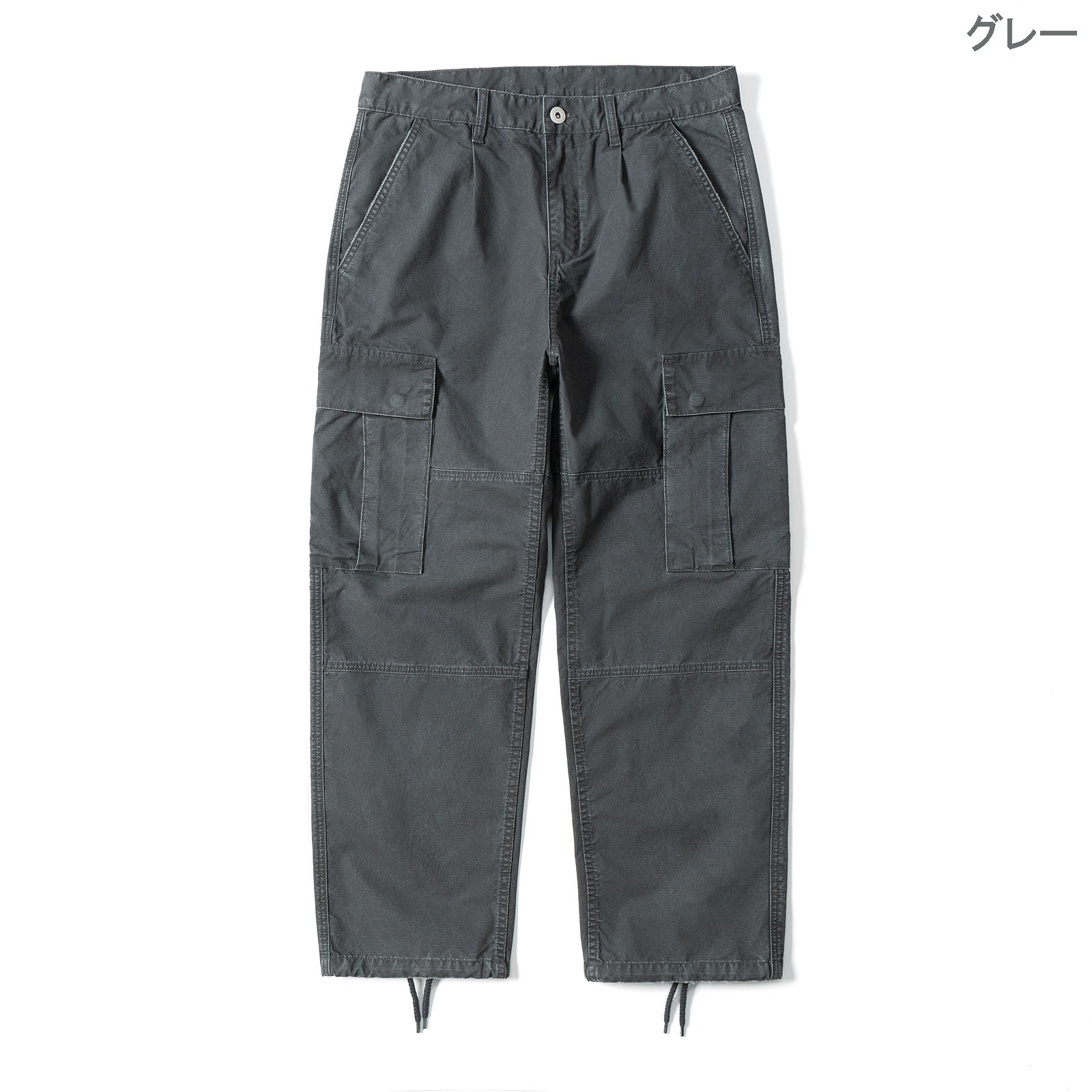 ベージュパンツ 男女兼用 ワーク風ベージュカーゴパンツ 春秋新作