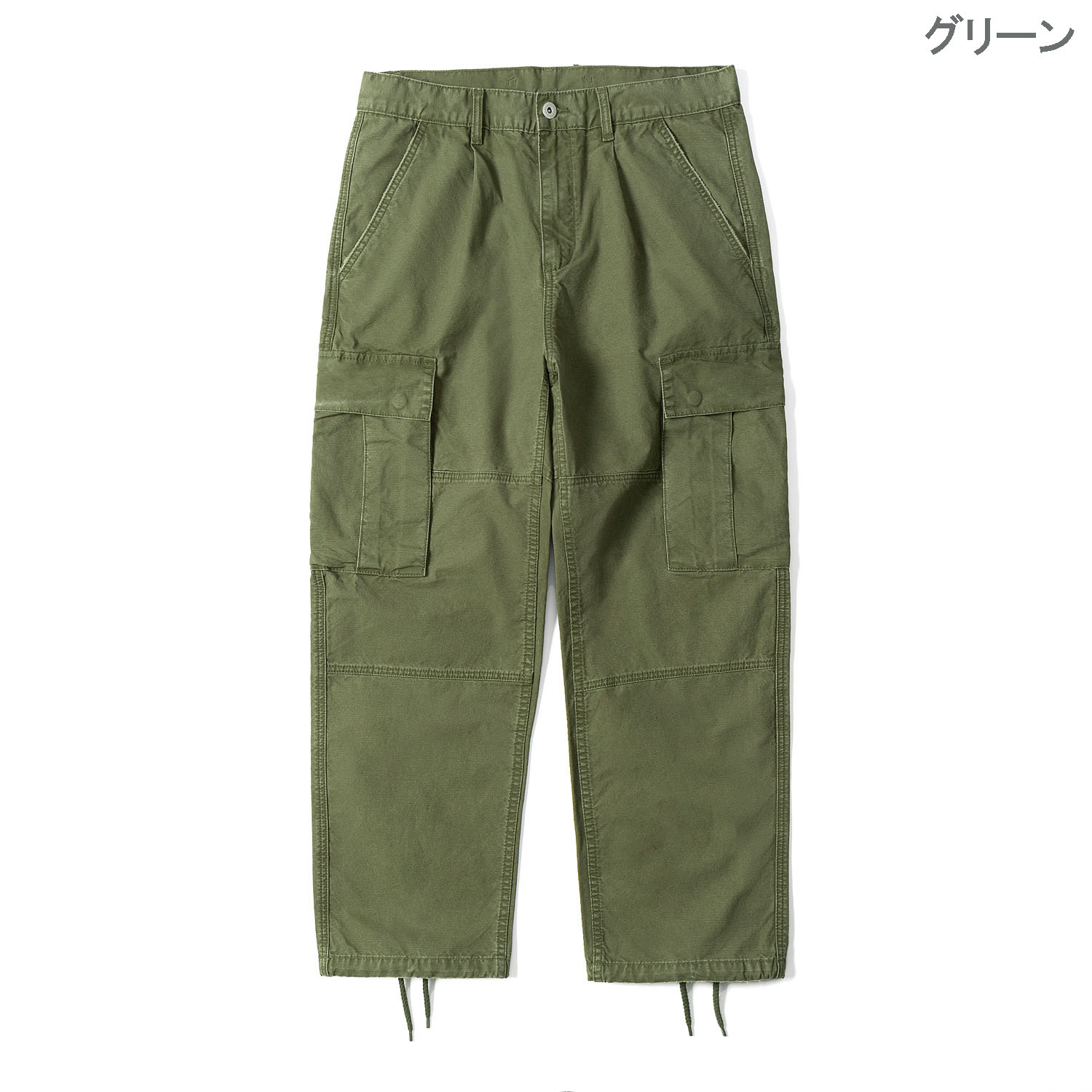 ベージュパンツ 男女兼用 ワーク風ベージュカーゴパンツ 春秋新作