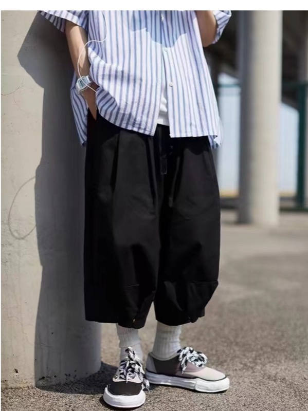 ベージュパンツ ベージュ七分丈ワークパンツ メンズ