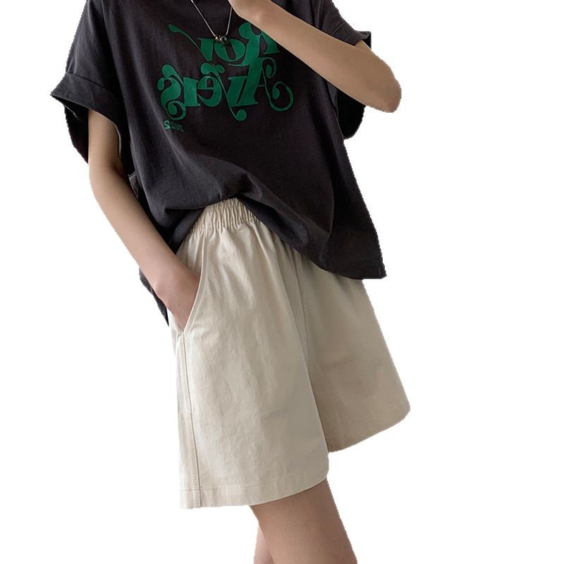 ベージュパンツ ベージュパンツ リラックスワイドハーフパンツ