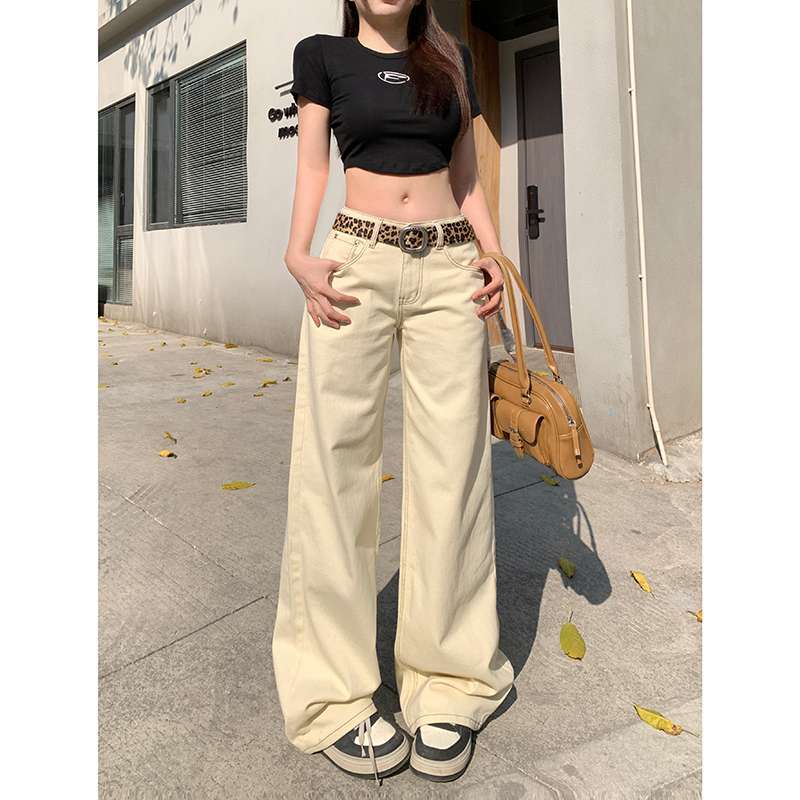 ベージュパンツ ロングシルエットフレアパンツ