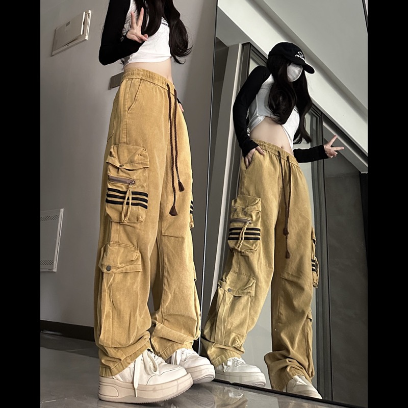 ベージュパンツ ベージュ カーゴパンツ ウエストゴム レディース ワークパンツ