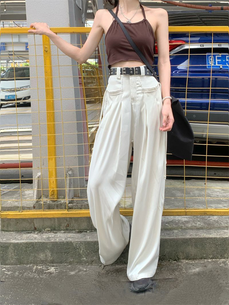 ベージュパンツ ベージュ ワイド カーゴパンツ シンプル ストレート