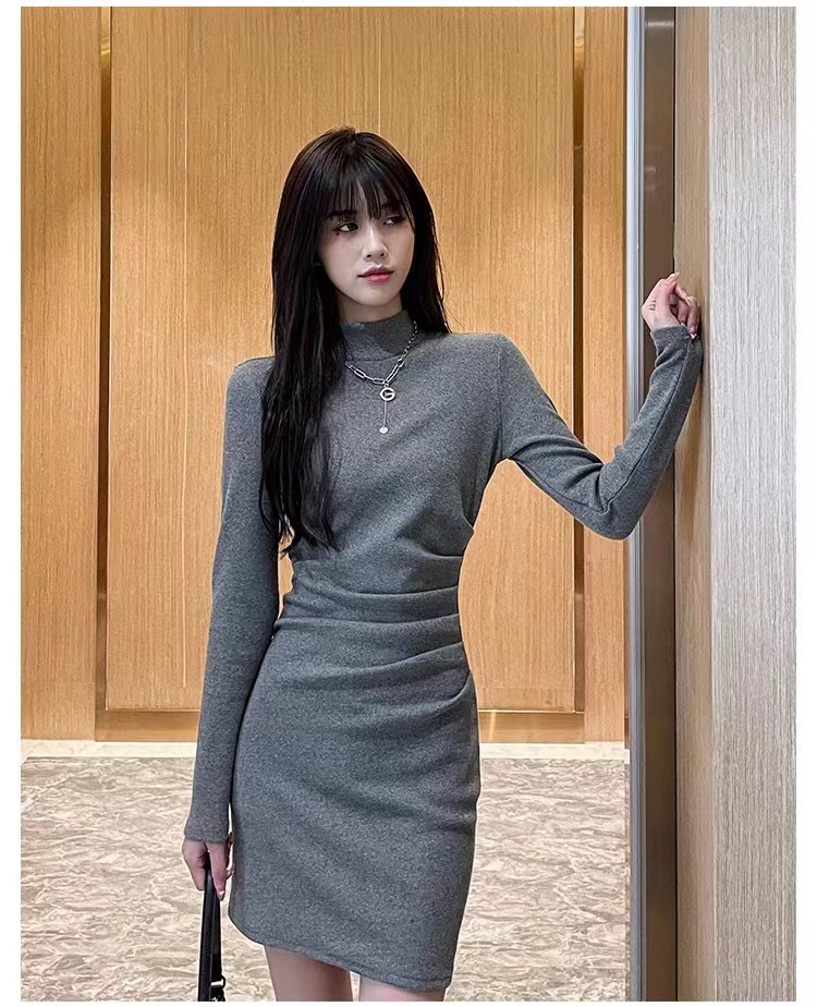 タイトワンピース シンプル美シルエットワンピース