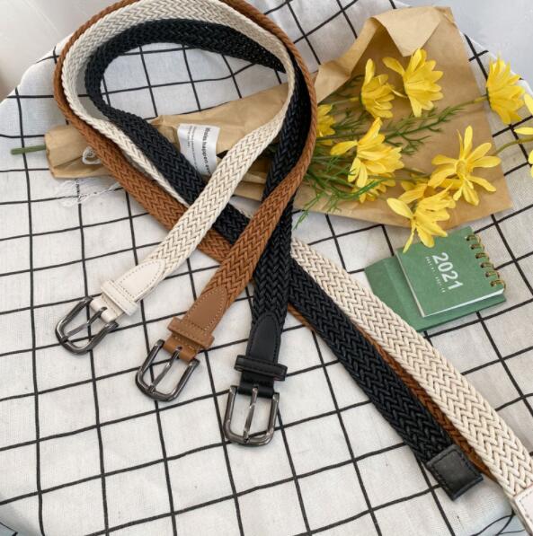 メンズベルト メッシュ編み込みベルト おしゃれ細身帯