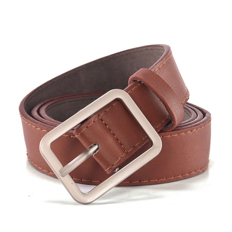 メンズベルト 本革角型バックル紳士用ベルト