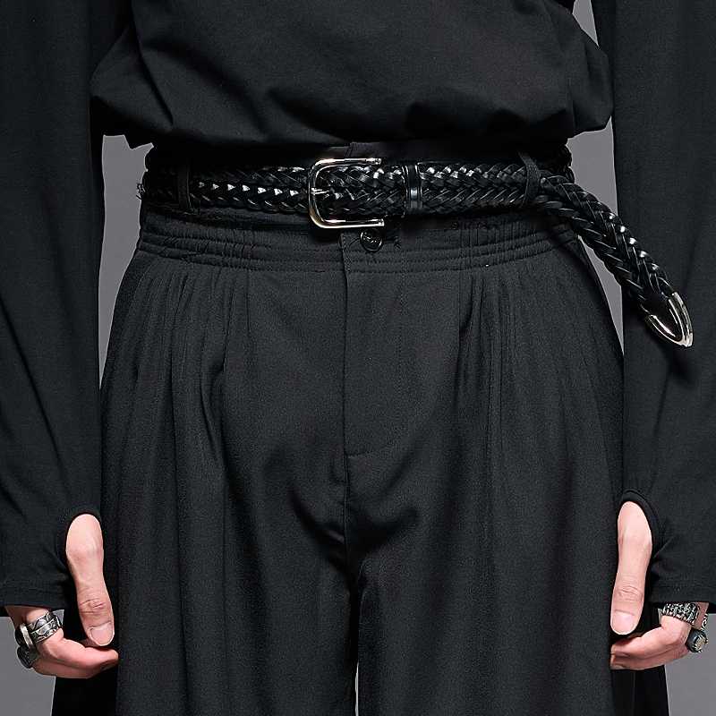 ベルトメンズ 職人編み込み上質ベルト