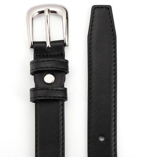 メンズベルト 上質牛革シンプル細身メンズベルト