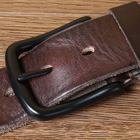 メンズベルト 本格派牛革製シンプルデザインベルト