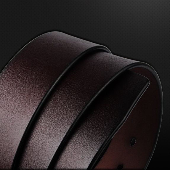 メンズベルト 本革シンプルピンバックルメンズベルト