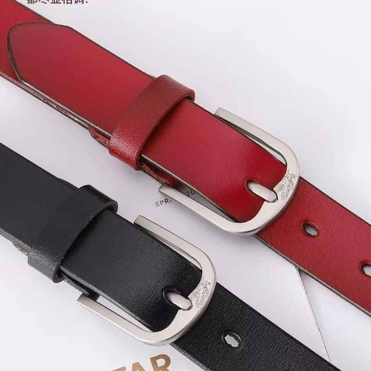 メンズベルト 本革一枚仕立てシンプルピンバックルメンズベルト