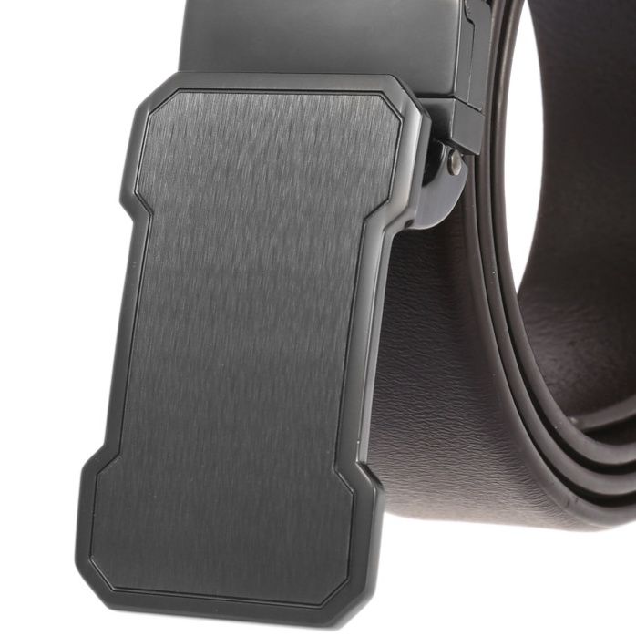 メンズベルト 八角形バックル本革紳士用ベルト