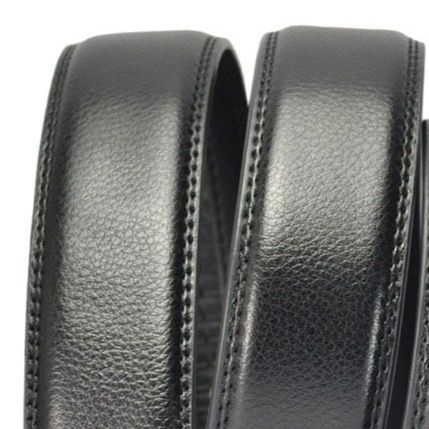 メンズベルト 自動式バックル付き本革紳士用ベルト