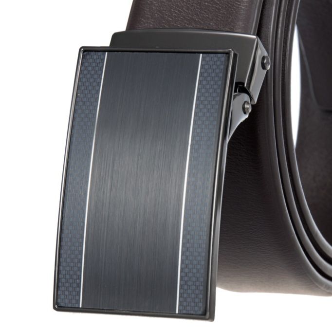 メンズベルト 高級感漂う自動式バックル本革紳士用ベルト