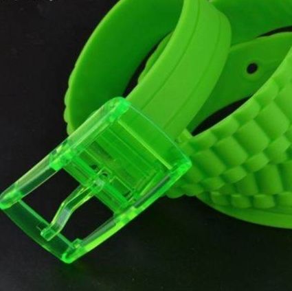 メンズベルト 伸縮性抜群シンプル金属バックル付きゴムベルト