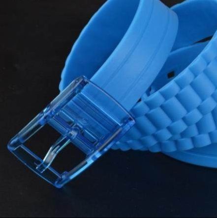 メンズベルト 伸縮性抜群シンプル金属バックル付きゴムベルト