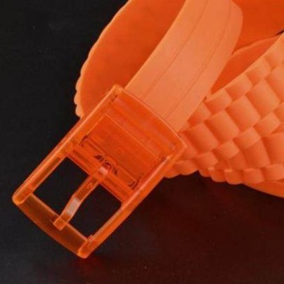 メンズベルト 伸縮性抜群シンプル金属バックル付きゴムベルト