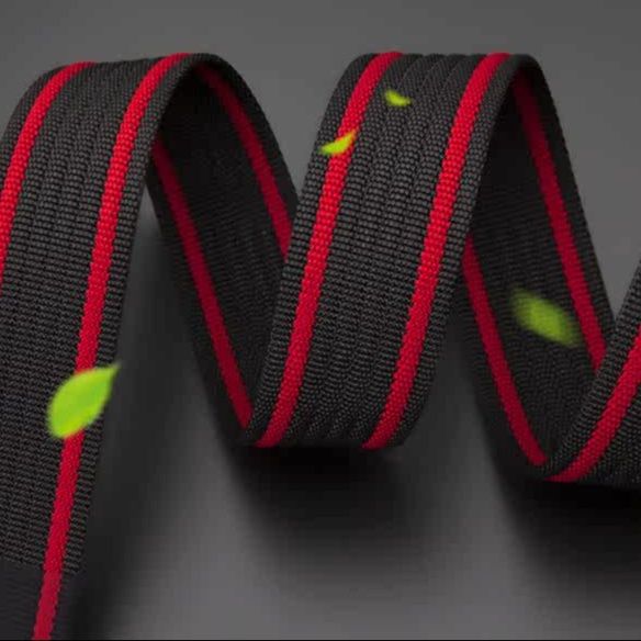 メンズベルト 格子柄バックル織物編みメンズベルト