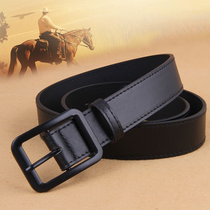 メンズベルト 本革シンプルピンバックルベルト