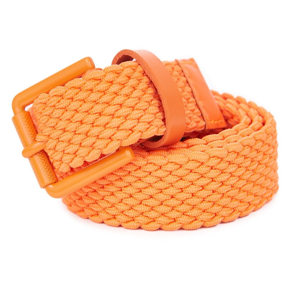 メンズベルト 編み込みメッシュベルト樹脂バックル付き