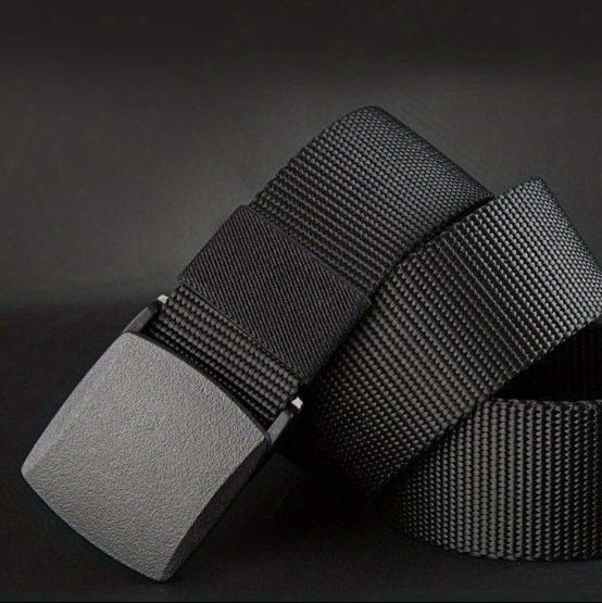 メンズベルト ナイロン織地タクティカルバックル調整式ベルト