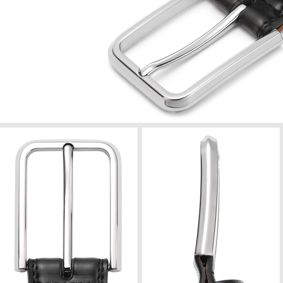 本革ダブルステッチビジネスメンズベルト