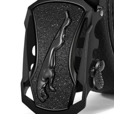 メンズベルト 型押し本革自動式バックル紳士用ベルト